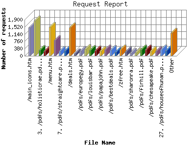 Request Report: Number of requests by File Name.